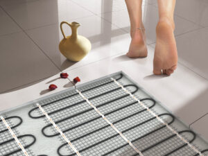 aplicação piso aquecido aquecimento calefação